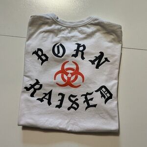 Born X Raised Los Angeles 2020 Quarantine Hazard White Graphic S/S T-Shirt